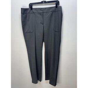 Loft Women's  Marisa Trouser Straight Through The Hip Trouser Pant Grey Sz 14